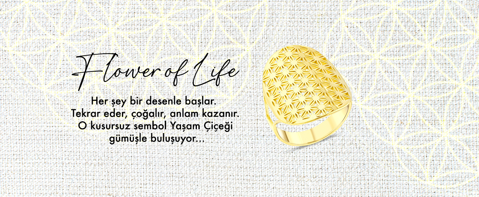 Roberto Bravo Gümüş Flower Of Life Koleksiyonu için Tıklayın